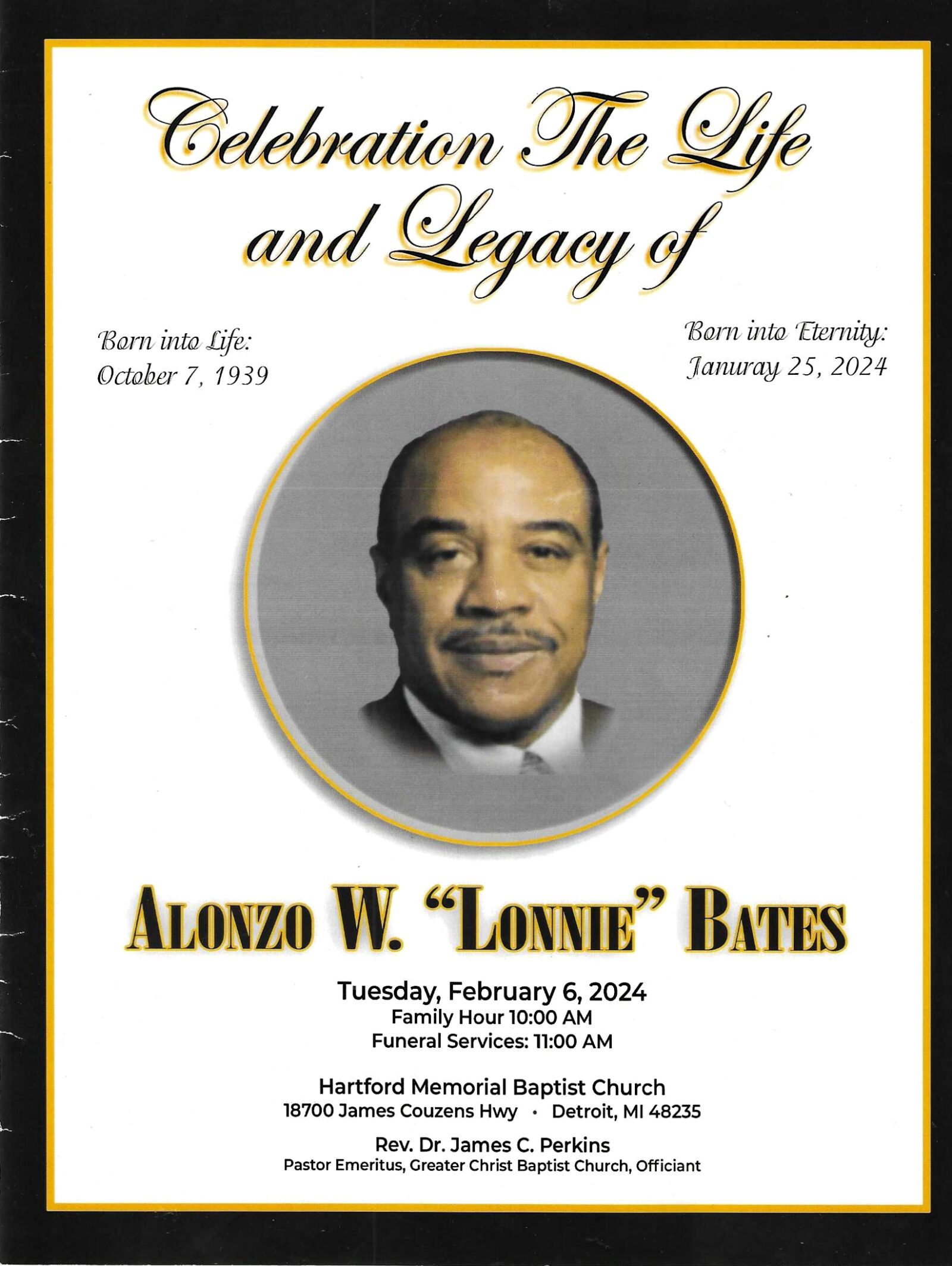 Tribute to Alonzo W Bates Detroit Alumni Chapter Alabama State University